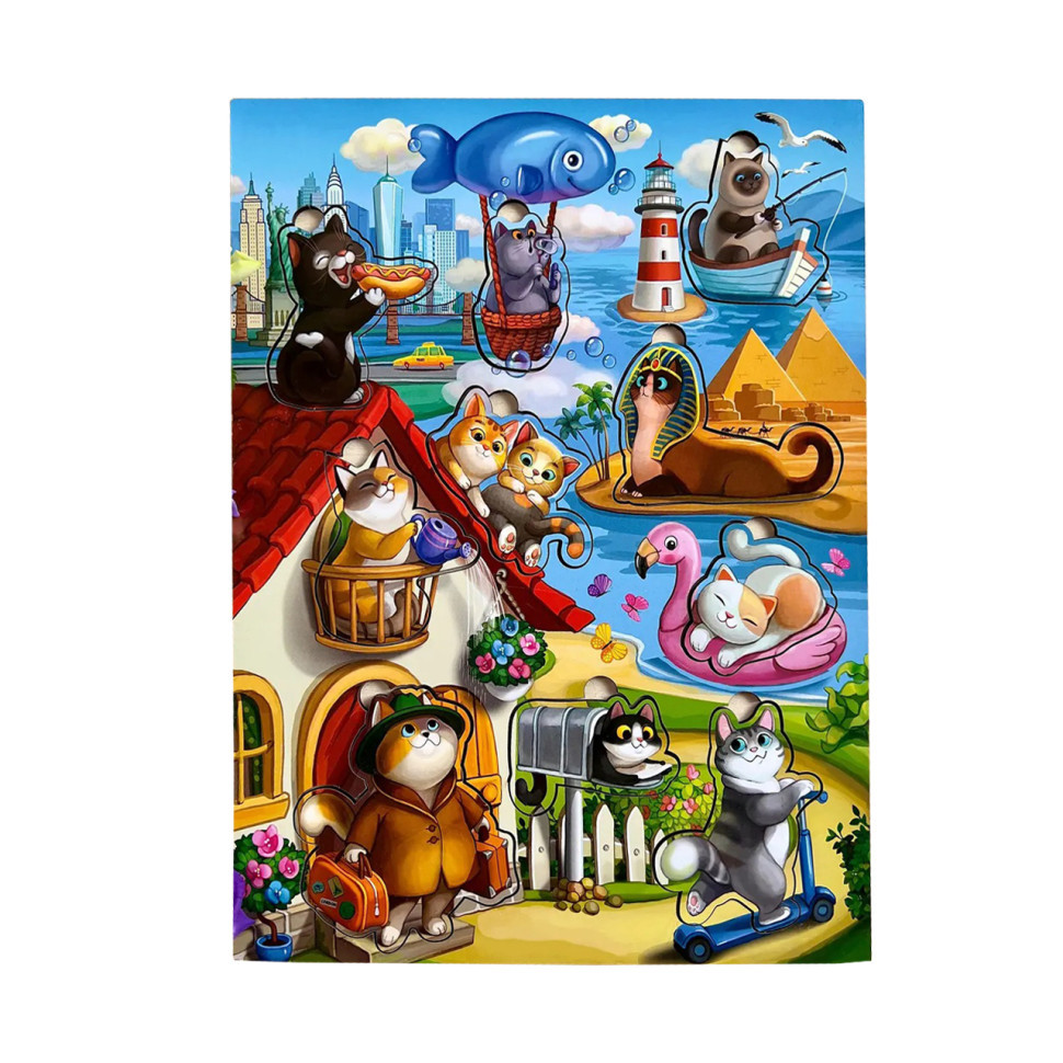 Деревянный пазл-вкладыш 