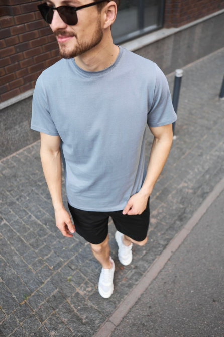 Чоловіча футболка базова Сірий XL Харків - фото 3