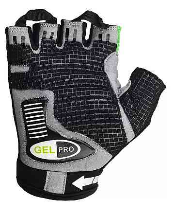 Велоперчатки PowerPlay 5019 A Черно-зеленые M Каменское