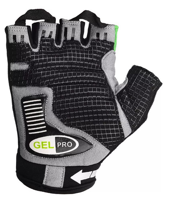 Велоперчатки PowerPlay 5019 A Черно-зеленые M Каменское - изображение 3