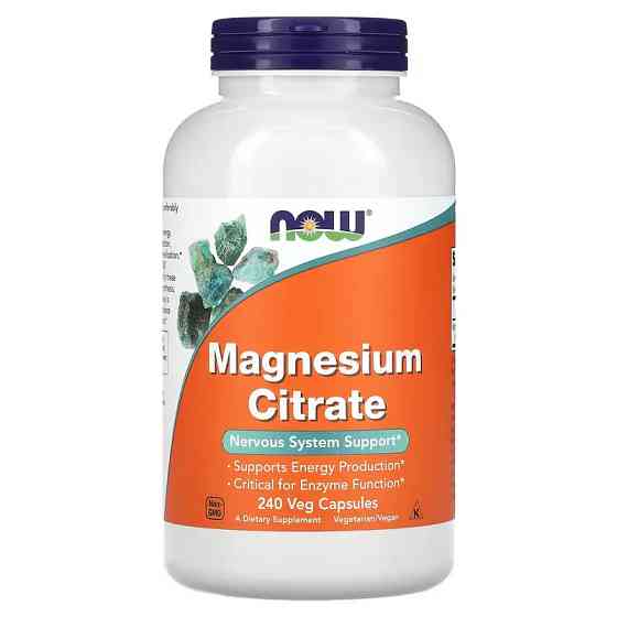 Цитрат магнію NOW Magnesium Citrate 400 mg 240 Veg Capsules (133 mg per Capsule) Луцьк