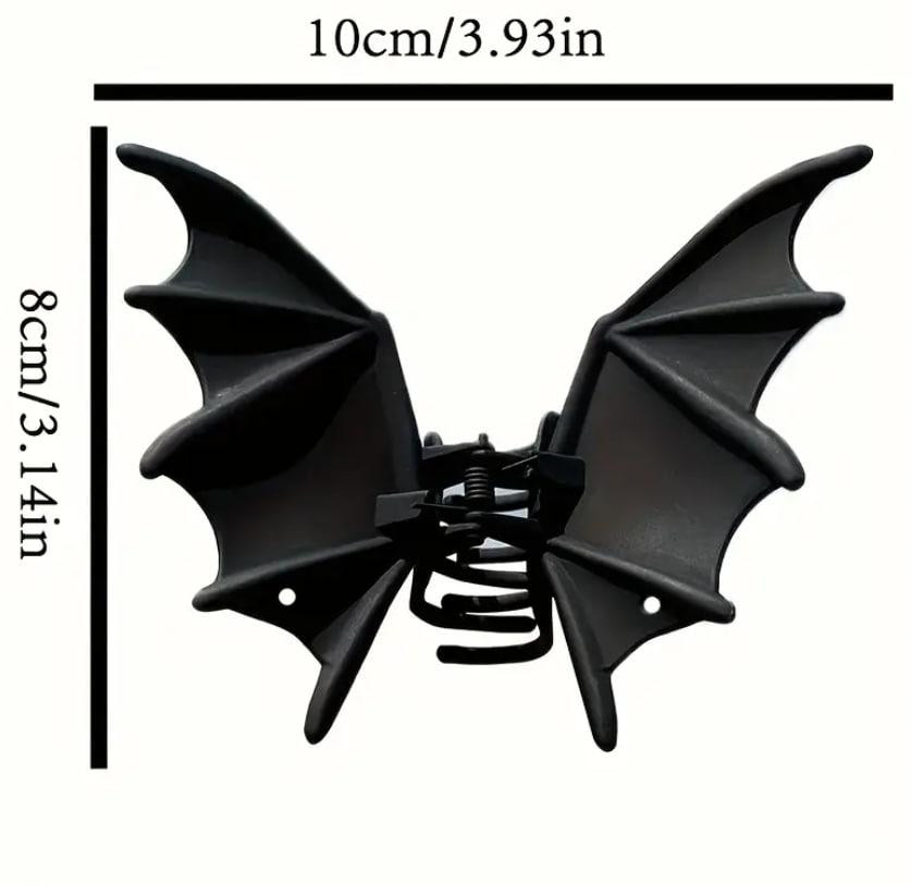 Заколка для волос “Летучая мышь”, черная шпилька-клипса с крыльями Киев - изображение 3