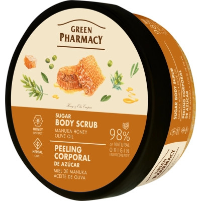 Скраб для тела Green Pharmacy Сахарный Мед манука и оливковое масло 200 мл (4823015945403) Винница - изображение 1