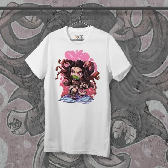 Футболка чоловіча з  принтом Клинок, рассекающий демонов Незуко Кид Розмір 48 Anime0065 Дніпро