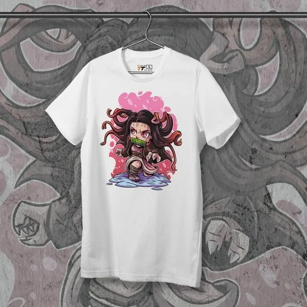 Футболка чоловіча з  принтом Клинок, рассекающий демонов Незуко Кид Розмір 48 Anime0065 Дніпро - фото 1