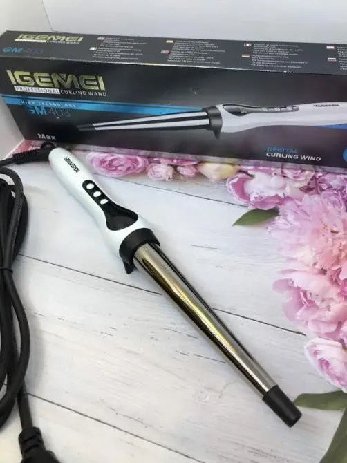 Профессиональная Конусная плойка для локонов Gemei GM-403 Коломыя - изображение 2