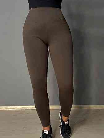 Лосины женские Black Cyclone 316 утепленные с широким поясом коричневые, коричневый, ML Киев