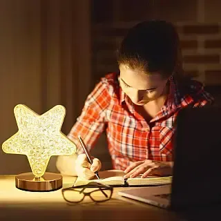 Ночник светильник 3 режима настольная хрустальная лампа в форме звезды Creatice Table Lamp Коломия