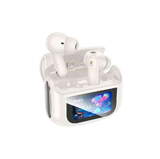 Бездротові навушники TWS HOCO EQ21 Sandy ANC+ENC, touch screen, Cloudy White Київ