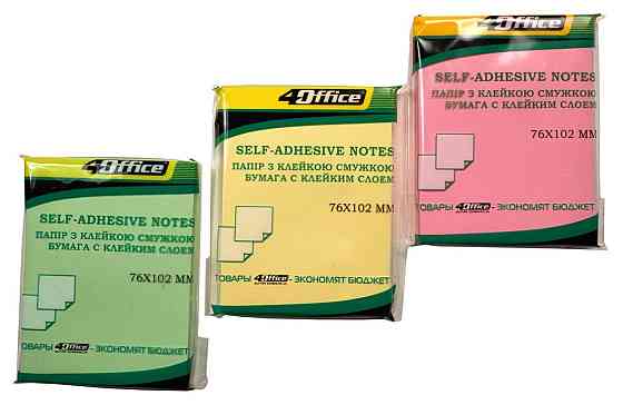 Папір для нотаток з клейким шаром 76*102мм 