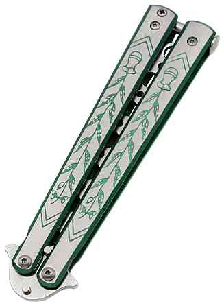 Ніж метелик Тренувальний Benchmade зелений K131 Дніпро