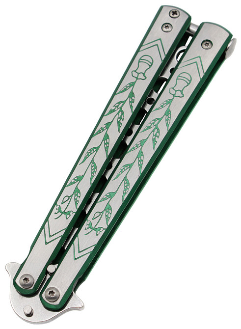 Ніж метелик Тренувальний Benchmade зелений K131 Дніпро - фото 4