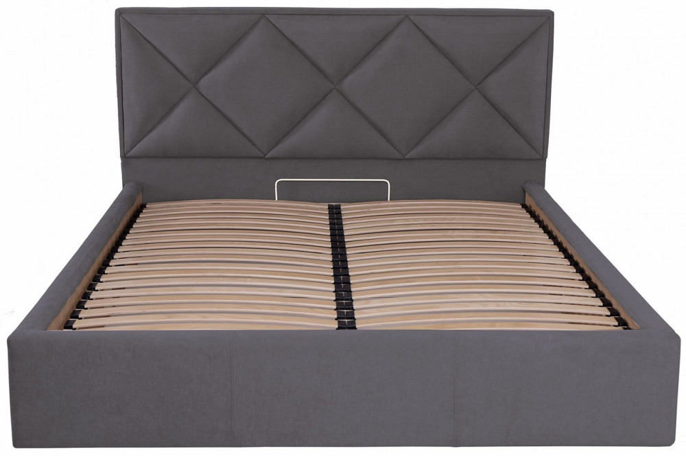 Кровать Двуспальная Leeds VIP 180 х 190 см Мисти Dark Grey С дополнительной металлической цельносварной рамой Темно-серый Киев - изображение 9