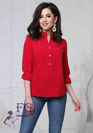 Жіноча блузка "Sellin" оптом | Батал 50-52, Червоний Київ