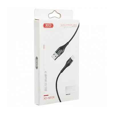 Дата кабель USB 2.0 AM to Lightning 1.0m 2A zinc alloy black XO (NB138-L-1-BK) Винница