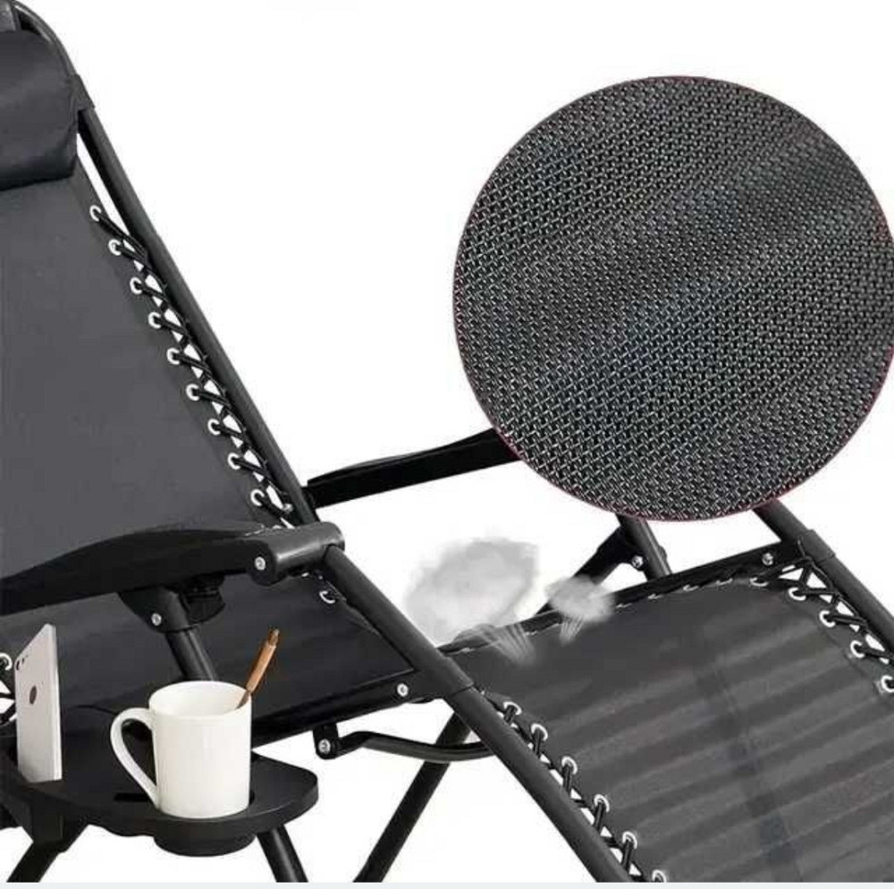 Складной шезлонг Zero Gravity XXL ‼️с подстаканником крепло лежак для дачи пляжа Харьков - изображение 1