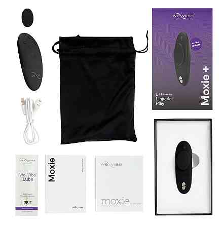 Смарт-вибратор в трусики We-Vibe Moxie+ Satin Black, обновленный пульт ДУ Sex Aura Киев