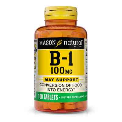 Вітамін Mason Natural Вітамін B1 100 мг, Vitamin B1, 100 таблеток (MAV05651) Вінниця