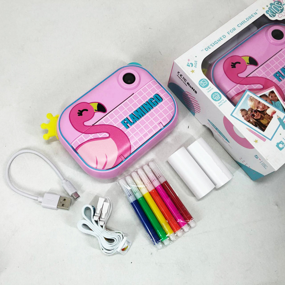 Детский фотоаппарат мгновенной печати YT008 PINK FLAMINGO с поддержкой microSD TC-43 Львов - изображение 9