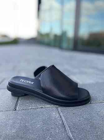 teona Шльопанці жіночі TEONA 166 чорні (літо, шкіра натуральна) (4107) Коломия