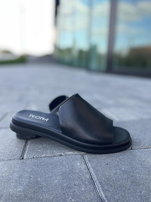 teona Шльопанці жіночі TEONA 166 чорні (літо, шкіра натуральна) (4107) Коломия - фото 2