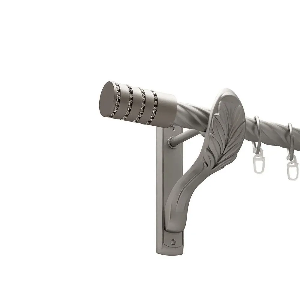 Карниз Orvit Барамелла металевий однорядний ретро скручена труба кільце металеве Сатин 25 мм 160 см Львов - изображение 1