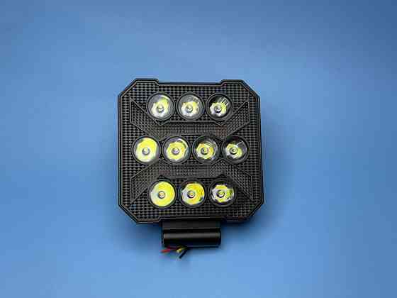 Фара рабочего света LED прямоугольная 108 мм SPOT (направленный свет) — Белый + Желтый свет (8 диодов) Харьков