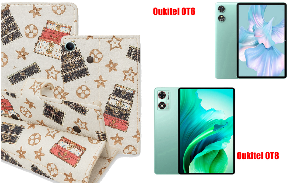 Книжка-трансформер для планшета Oukitel Ot5, Oukitel Ot5S, колір Black Lyi White Київ - фото 1