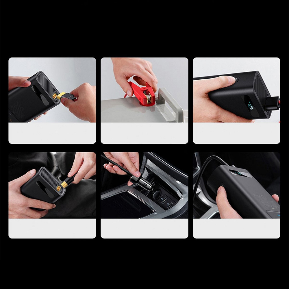 Автомобільний інвертор Baseus In-Car Inverter 300W 220V CN EU CGNB000101 (Чорний) Миколаїв - фото 7