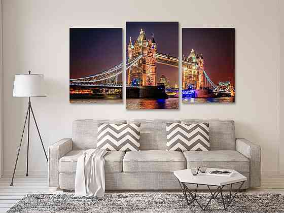Модульная картина в гостиную / спальню  Тауерський міст Art-652_3 100x150 см Киев