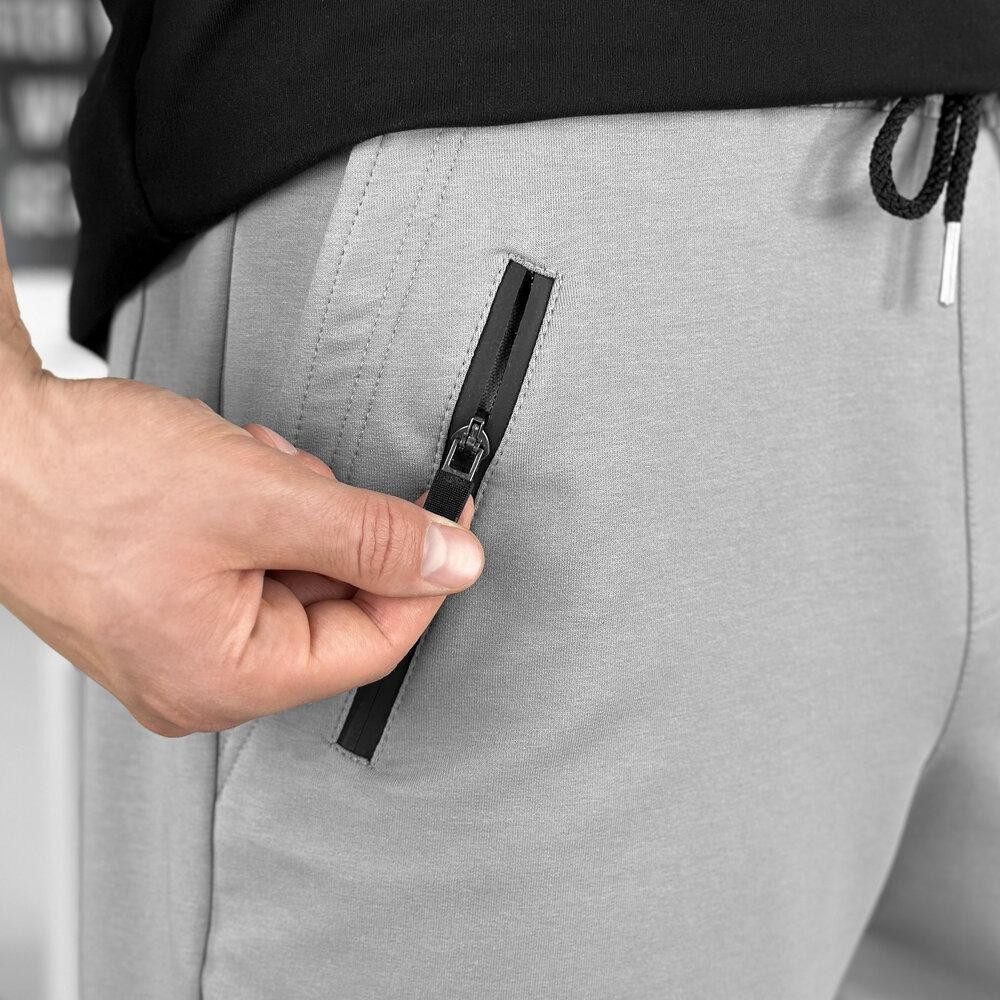 Легкі однотонні сталеві чоловічі шорти Pobedov Griz Київ - фото 4