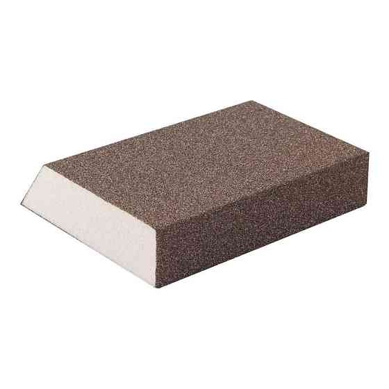 Губка шлифовальная четырехсторонняя угловая 110×90×25мм P100 SIGMA (9130461) Ровно