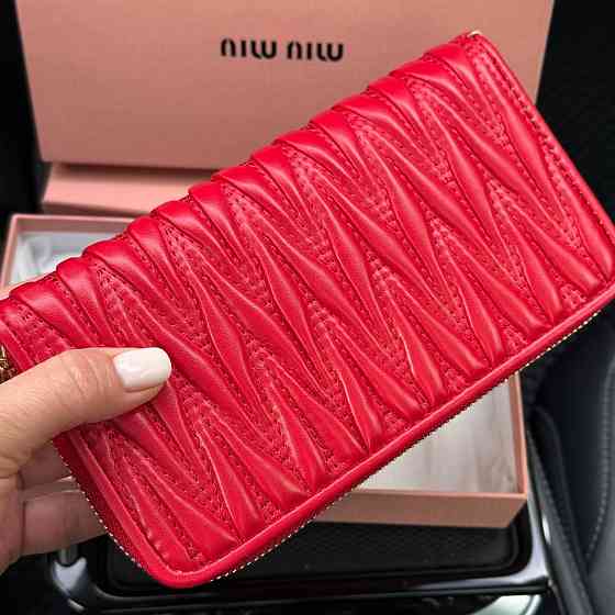 Жіночий гаманець на змійці Miu Miu (M60017) червоний Київ