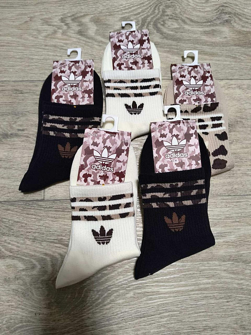 Жіночі шкарпетки середньої висоти з бавовни в наборі (5 штук) Adidas W5 розмір 36-41 Київ - фото 1