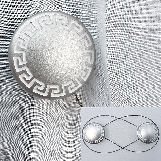 Магниты для штор и гардин Афина 2 шт Серый (81-269) Киев - изображение 1