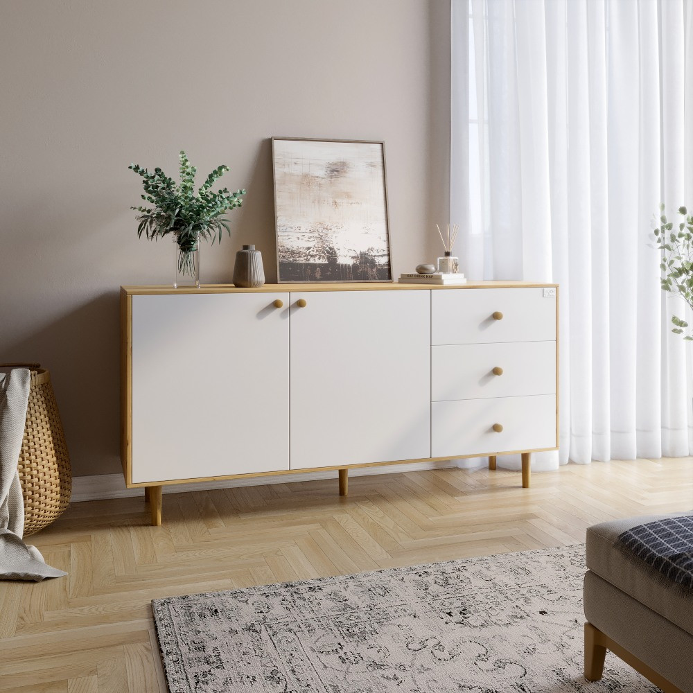 Комод LION Хьюге-5 Дуб Артизан/Німфея альба (LION-041010) Львів - фото 1