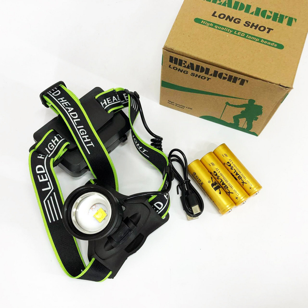 Фонарик диодный налобный Bailong, Водонепроницаемый фонарик, Надежный налобный фонарь на лоб KW-19 Львов - изображение 1