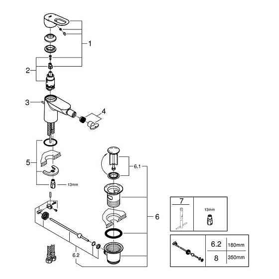 Змішувач для біде Grohe BauLoop 23338000 Київ