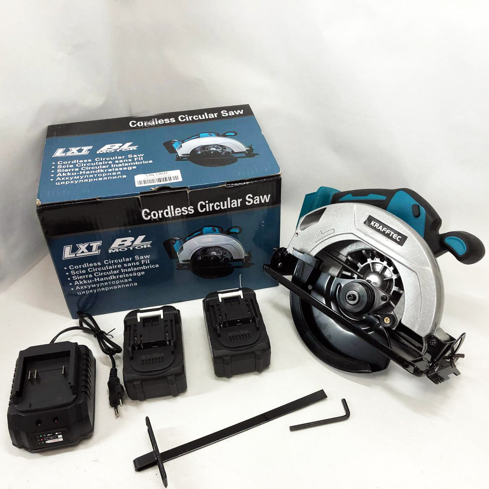 Акумуляторна циркулярна пилка UZ-612 KRAFFTEC 48V Київ - фото 1