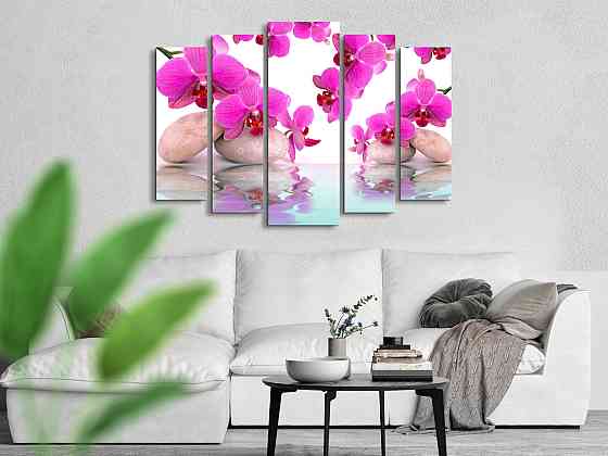 Модульна картина Квіти Орхідея Art-263_5 ( 80х118см ) Київ