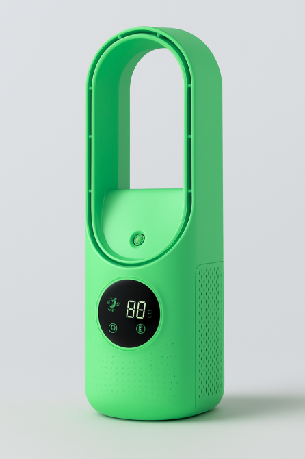 Вентилятор акумуляторний Smart 10042 з дисплеєм, зелений Винница - изображение 1