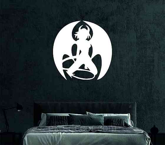 Декоративное настенное Панно «Дьяволица», Декор на стену 90*90 см, Белый Киев