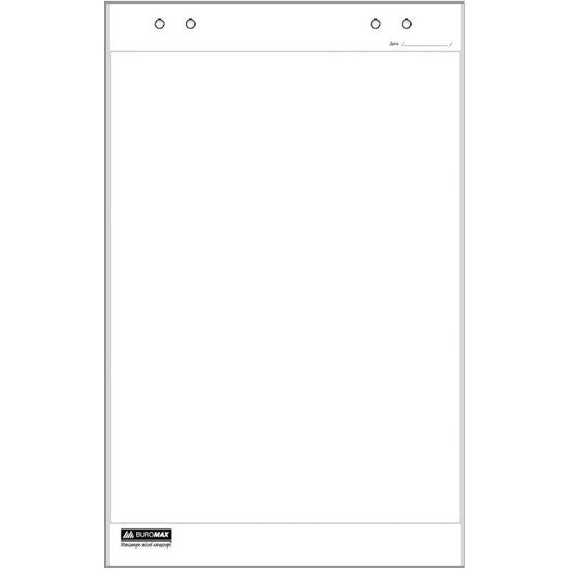 Блок бумаги для флипчартов BM.2294, 64х90 см, нелинованный, 10 листов Винница - изображение 1