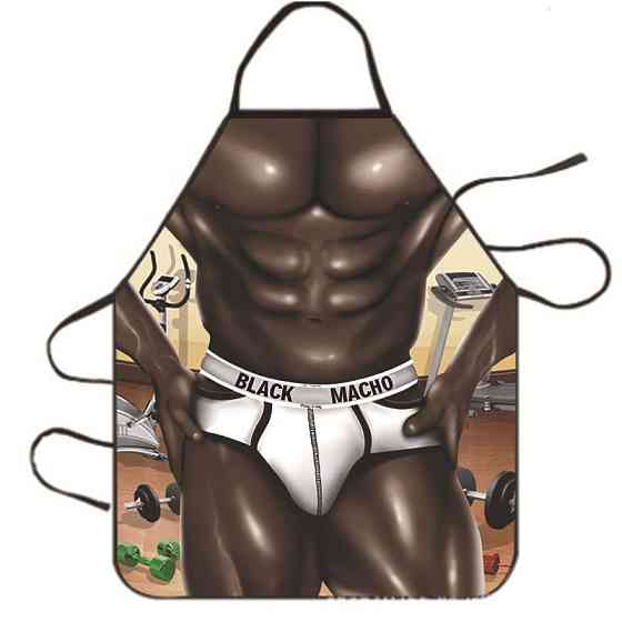 Фартух з приколом для чоловіків з голим торсом спортсмен 73 на 57 см різнобарвний Київ