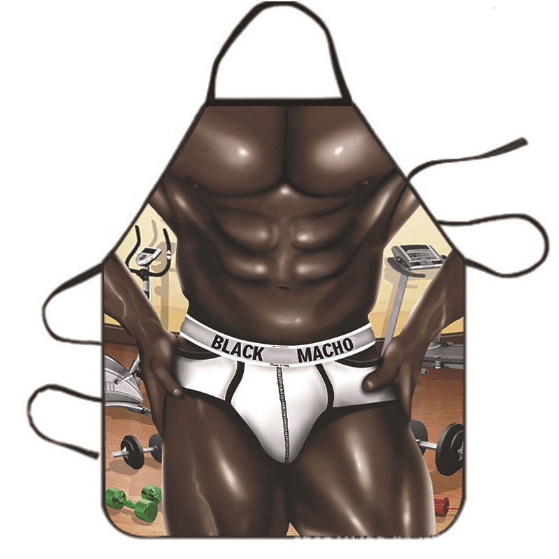 Фартух з приколом для чоловіків з голим торсом спортсмен 73 на 57 см різнобарвний Київ - фото 1