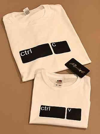 Новогодний Футболки фемели лук для папы и сына CTRL C \ CTRL V Черновцы