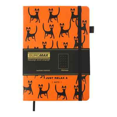 Книга записна Buromax RELAX А5 96 аркушів крапка, помаранчевий (BM.295301-11) Вінниця