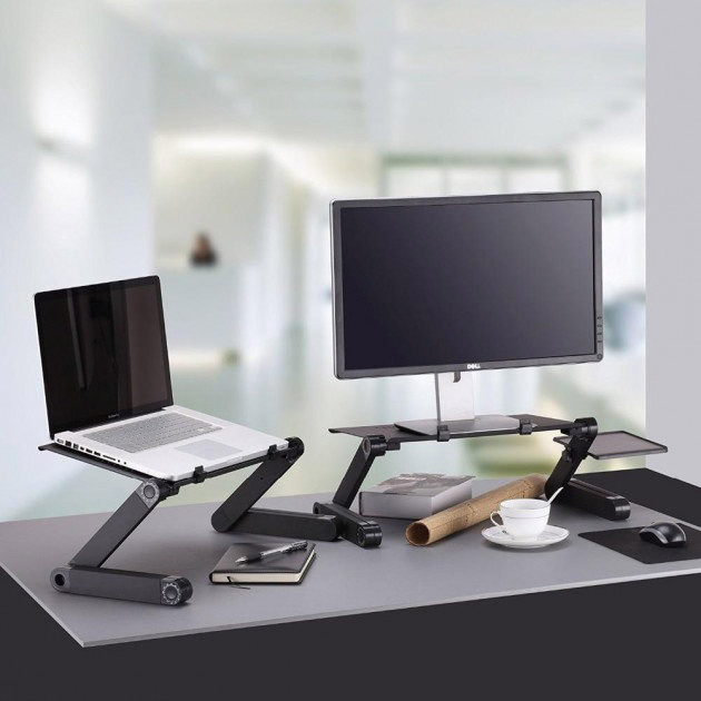 Портативный складной столик в кровать для ноутбука Laptop Table T8, Стол для ноутбука на коленях TN-58 Львов - изображение 6