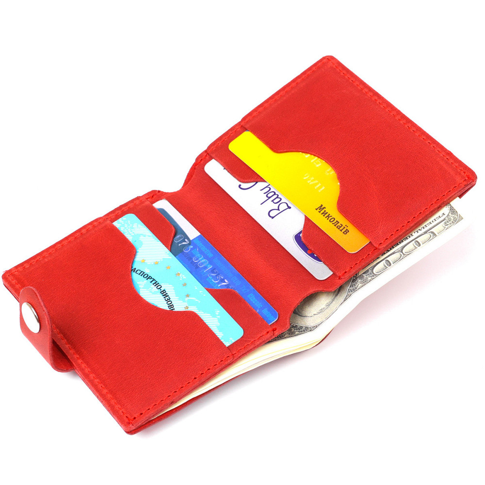 Женское матовое небольшое портмоне Shvigel 16476 Красный Киев - изображение 4