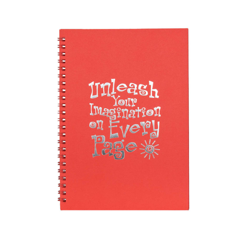 Скетчбук "Дай волю своїй уяві" 13102-KR з червоними листами, А5, на спіралі Вінниця - фото 1